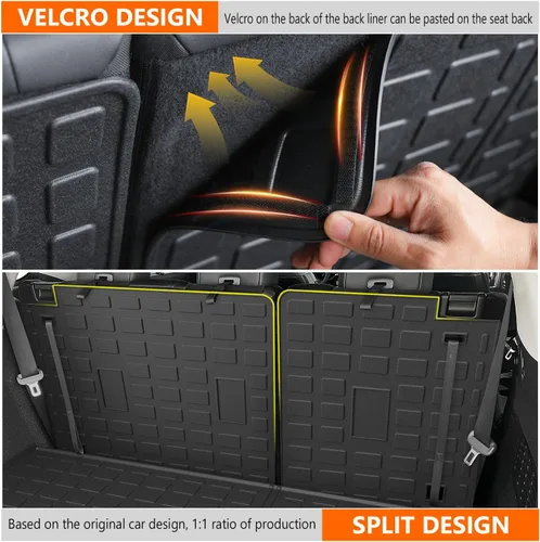 Miniatura 6 de powoq Tapete de carga compatible con Nissan Pathfinder 2022-2026 con protector de asiento trasero, TPE de repuesto para accesorios Nissan Pathfinder