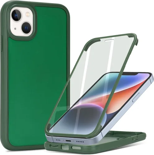Miniatura 45 de Funda para iPhone 13 mini con protector de pantalla integrado y protección de cuerpo completo, para Apple iPhone 13 Mini, fundas para hombres, Rojo