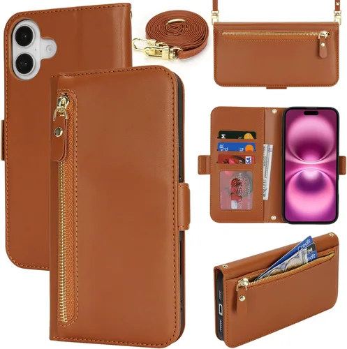 Miniatura 41 de Lipvina Funda tipo cartera para iPhone 12 Pro Max / 13 Pro Max para mujeres, bolsillo con cremallera, funda de teléfono de cuero PU con soporte