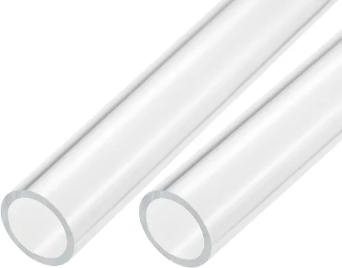 MECCANIXITY Tubo acrílico transparente rígido redondo tubo 24mm (0.9") ID 1.181 in (1 3/16") OD 14" para lámparas y linternas, sistema de
