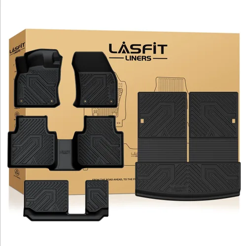 Miniatura 28 de LASFIT - Tapete de carga 3D para maletero de Volkswagen VW2018-2024 (ajuste 5 asientos), protección para todo tipo de clima, tapete de TPE de alta