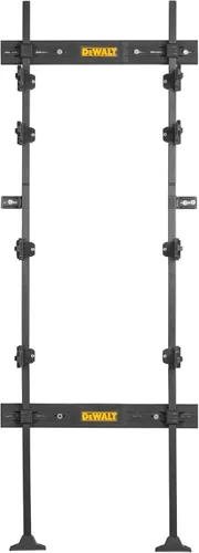 El sistema modular de estanterías DEWALT se adapta a todas las cajas ToughSystem, soporta hasta 440.9 lbs y ofrece un fácil autoensamblaje para un
