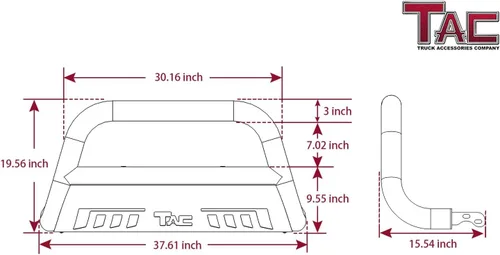 Miniatura 4 de TAC Bull Bar se adapta a Nissan Frontier 2005-2021 Nissan Pathfinder 2005-2007 2005-2015 Nissan Xterra Truck Pickup 3 pulgadas textura negra