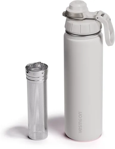 Miniatura 17 de Vesmoon Vessence Botella de infusión de té de acero inoxidable de 24 oz para té de hojas sueltas, agua, hierbas, frutas - Botella aislada de triple