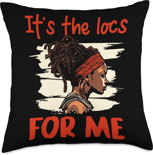 Miniatura 4 de Locs Afro Dreadlocks Love Natural Beauty Hair It's the Locs for Me Afro Hair - Almohada negra americana africana, 16 x 16 pulgadas, multicolor