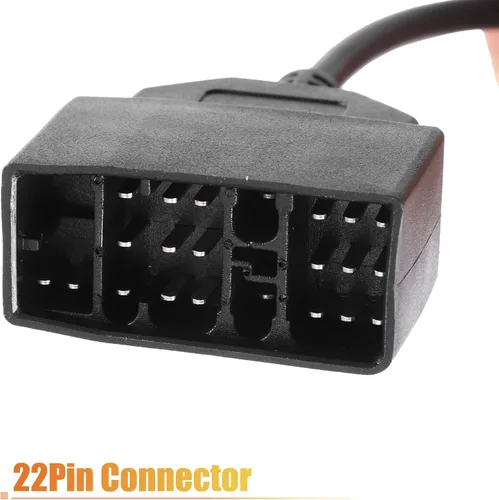 Miniatura 4 de X AUTOHAUX OBD1 22-Pin a OBD2 16-Pin Herramienta de diagnóstico Adaptador Cable conector para Toyota