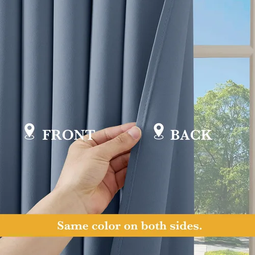 Miniatura 151 de RYB HOME - Cortinas extralargas de privacidad, para bloquear luz, de techo a suelo, para comedor, oficina, sala de estar, cine en casa, patio, 8.3
