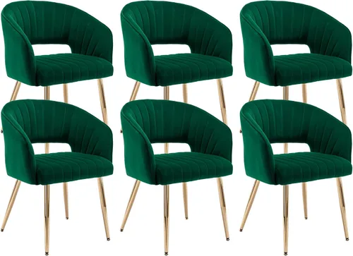 Miniatura 23 de KCC Silla de Escritorio Moderna de Terciopelo Sillón de Acento Tapizado Sillas Copetudas Sillas de Comedor, Sillas de Tocador Copetudas Silla
