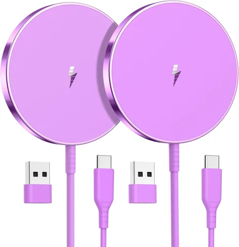 Miniatura 10 de OANDYS Cargador inalámbrico magnético de 15 W, cargador seguro rápido para 16/15/14/13/12 Series 2 Pack de 5 pies de cable inalámbrico almohadilla