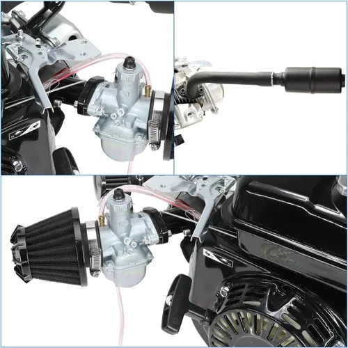Miniatura 3 de YOXUFA Carburador 212cc VM22 Kit de Silenciador de Escape Etapa 2 de Reemplazo para Motor Predator 224cc 196cc 200cc 6.5hp Coleman CT200U BT200X
