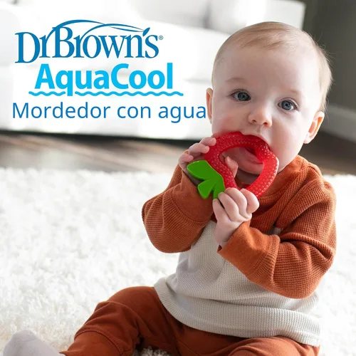 Miniatura 9 de Dr. Brown's AquaCool - Mordedor para bebé con agua, juguete refrescante para encías adoloridas, sabor manzana y piña, libre de BPA, para bebés de 3