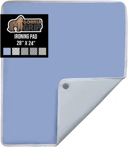 Miniatura 24 de GORILLA GRIP The Original - Funda y almohadilla para tabla de planchar, revestimiento de silicona, acolchado grueso resistente a la quemadura, Gris