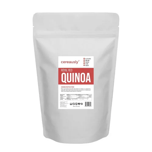 Miniatura 3 de CEREAUSLY Quinoa roja orgánica – Quinoa real premium de Bolivia – Quinoa Kosher y sin OMG – Quinoa vegana y con cuota de gluten – 4 libras