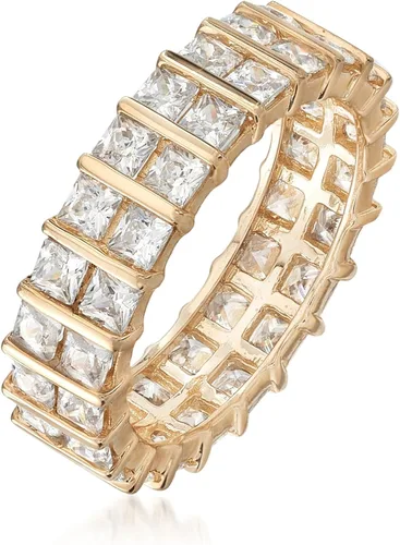 Miniatura 3 de Ross-Simons Anillo de eternidad con circonita cúbica de 4,00 qt en oro amarillo de 14 quilates