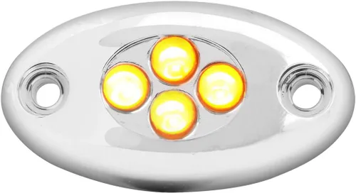 GG Grand General 87420 Luz ámbar 4 LED de cortesía, base transparente