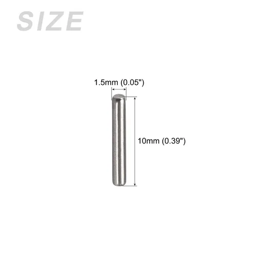 Miniatura 2 de METALLIXITY Pasador de clavija (0.05 x 0.394 pulgadas), 25 unidades, clavijas de soporte de estante de acero inoxidable 304, elementos de sujeción
