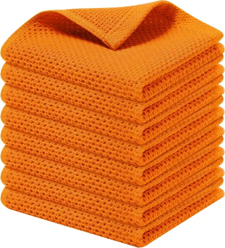 Miniatura 82 de Kitinjoy - Paños de cocina de 100 % algodón, tela de tejido gofrado, paño de limpieza ultrasuave, absorbente y de secado rápido. Gris Oscuro