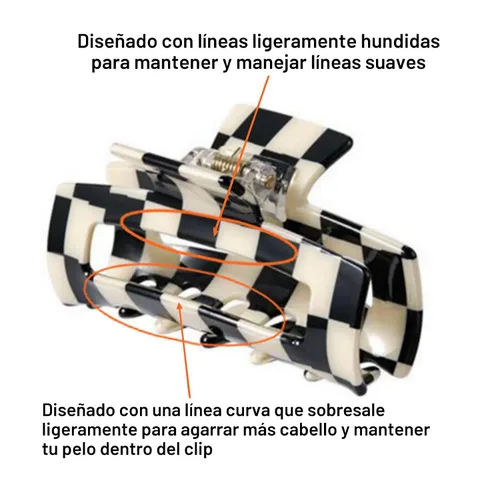 Miniatura 8 de 4 piezas de pinzas para el cabello, pasadores de cabello de acetato en forma de plátano, pinzas de mandíbula de mariposa francesa, horquilla