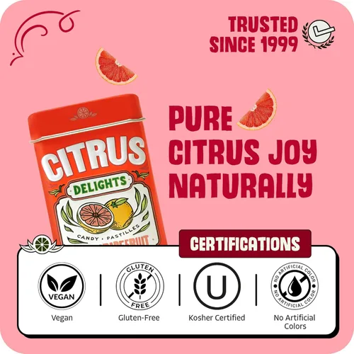 Miniatura 3 de Big Sky Citrus Delights - Pastillas de caramelo - Paquete de 12 caramelos cítricos a granel - Ayuda a eliminar el mal aliento y la boca seca - 1.07