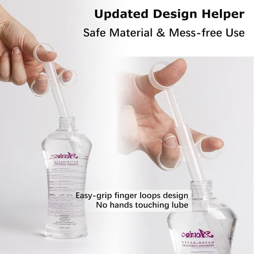 Miniatura 2 de Jeringa aplicadora de lubricante con escalas precisas de 0.3 fl oz, disparador de lubricante anal de 6.5 pulgadas con tapa de silicona a prueba