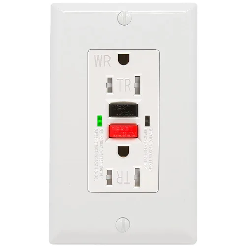 POWAWINI GFCI - Toma de corriente de 15 amperios, certificación UL, receptáculos GFI de autocomprobación, resistente a manipulaciones, resistente a