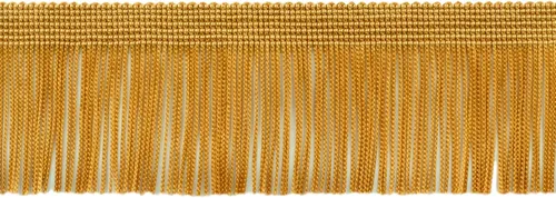 Miniatura 10 de Borde de flecos de cadena maciza de 2 pulgadas (2.0 in) de largo (estilo # CF02), oro antiguo #C4 (oro amarillo oscuro) de 5 yardas (14.8 ft/15 pies)