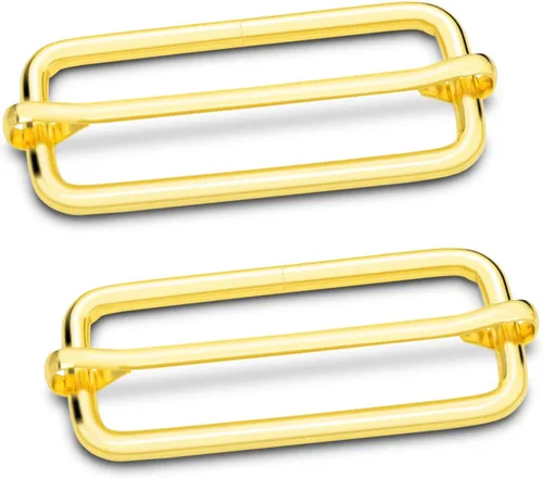 Miniatura 32 de CooBigo Paquete de 25 hebillas deslizantes ajustables de metal de 1 pulgada, ajustador rectangular Tri-Glide, deslizador de correa de tirantes