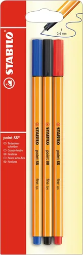 Miniatura 10 de STABILO Fineliner point 88 - Pack of 3 - Black