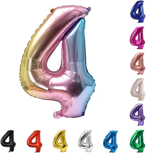 Miniatura 164 de YPSelected Globo grande de 32 pulgadas de helio con números 0-9 de papel de aluminio azul para cumpleaños, bodas y fiestas (Azul, 3)