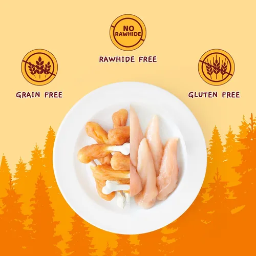 Miniatura 4 de Jungle Calling - Golosinas masticables de pollo para perros, huesos de calcio de pollo real sin cuero crudo para limpieza de dientes y aliento