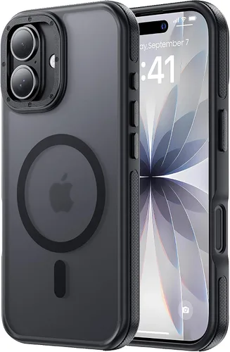 Miniatura 102 de Tigowos Magnetic Guardian - Funda diseñada para iPhone 11 Pro [probada en caídas de grado de 10 pies y compatible con MagSafe] Funda delgada Negro