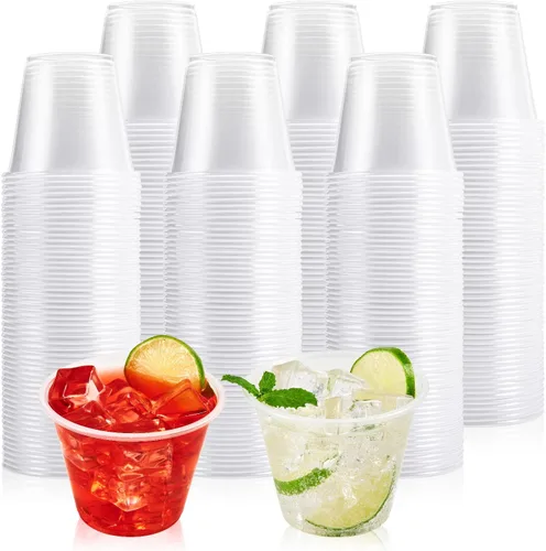 Miniatura 8 de Lilymicky Paquete de 300 vasos desechables de plástico transparente de 9 onzas, vasos de fiesta de 9 onzas para cócteles, fiestas, picnics y eventos