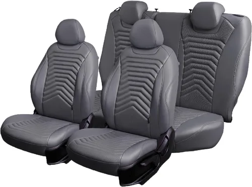 Miniatura 21 de Lord AutoFashion - Fundas de asiento para Toyota Tacoma 2016-2023 Turin Diamond de ajuste personalizado, impermeables, de cuero ecológico, diseño