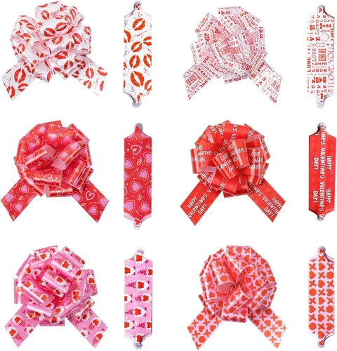 Miniatura 11 de LeZakaa 12 lazos con cinta, lazos de regalo azules con diseño de elefante, nube, estampado de pies, perfectos para bebé niño Floral