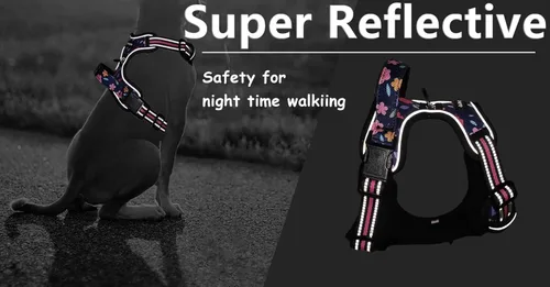 Miniatura 3 de Arnés de Chaleco para Perros sin Tirones para Perros Medianos con Asa de Fácil Control Reflectante para Paseo de Cachorros, Entrenamiento, Arnés