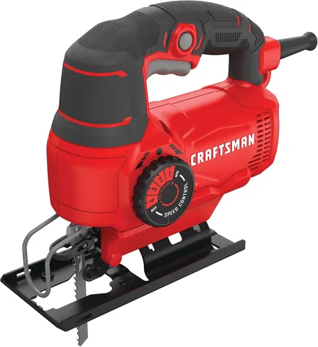 Miniatura 10 de CRAFTSMAN Sierra de calar, 4 ajustes orbitales, hasta 3,000 SPM, 5 amperios, con cable (CMES610)