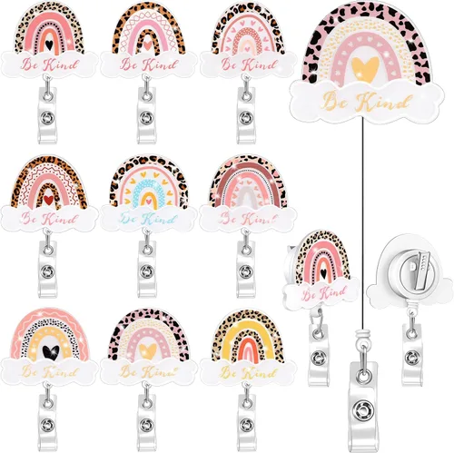 Miniatura 11 de 9 piezas de portarretes de insignia de Halloween con purpurina divertida para Halloween, fantasma, calabaza, insignias, retráctiles, lindos carretes