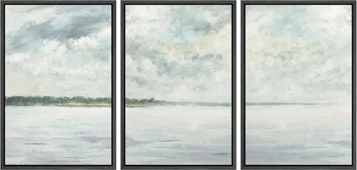 Miniatura 82 de NWT Juego de Arte de Pared de Lienzo Enmarcado Bosque Blanco y Negro Reflejo de Lago Paisaje Naturaleza Vida Silvestre Arte de Fotografía Rústico