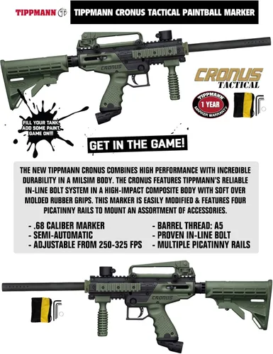 Miniatura 3 de Maddog Tippmann Cronus - Marcador táctico de paintball plateado