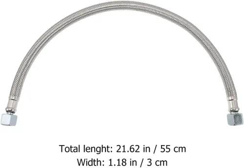 Miniatura 6 de Uonlytech Válvula unidireccional de compresor de aire con manguera de líder trenzada de acero inoxidable de 21.65 pulgadas y tubo de alivio