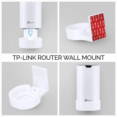Miniatura 5 de Soporte adhesivo Deco M4 y S4 para montaje en pared para malla WiFi TP-Link, soporte de cinta VHB fuerte, sin tornillos, taladros y no necesita