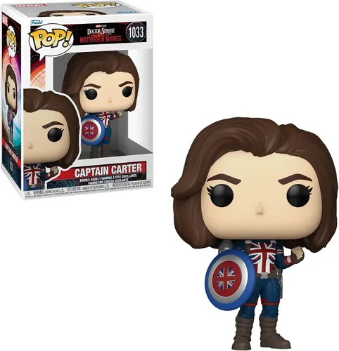 Miniatura 2 de POP Pop! Marvel: Doctor Strange Multiverse of Madness: Captain Carter Figura de vinilo POP (Con funda protectora compatible con POP Box)