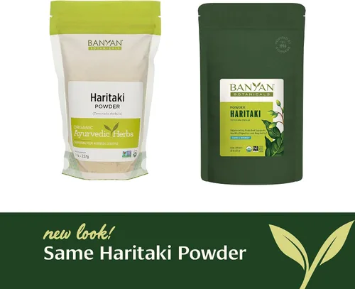 Miniatura 5 de Polvo Haritaki orgánico USDA, terminalia chebula, desintoxicación y rejuvenecimiento, de la marca Banyan Botanicals, Organic Haritaki 1/2 Lb, 1