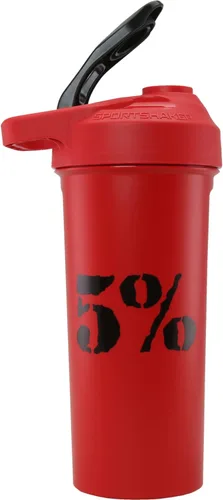 Miniatura 3 de 5% Nutrition Rich Piana Gym - Botella mezcladora de proteínas, se adapta a la mayoría de los portavasos, a prueba de fugas, línea de medición
