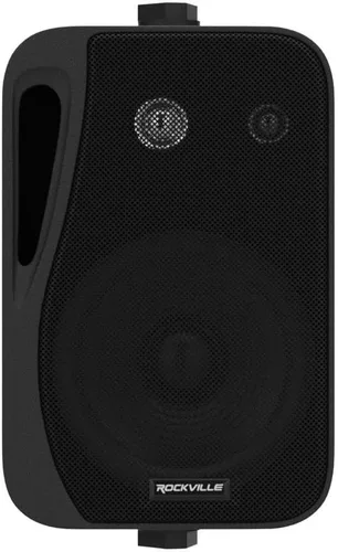 Miniatura 4 de Rockville Par de altavoces HP4S BK de 4 pulgadas, 360 W, para exteriores/interiores, montaje en pared giratorio, IPX44, resistente a la intemperie