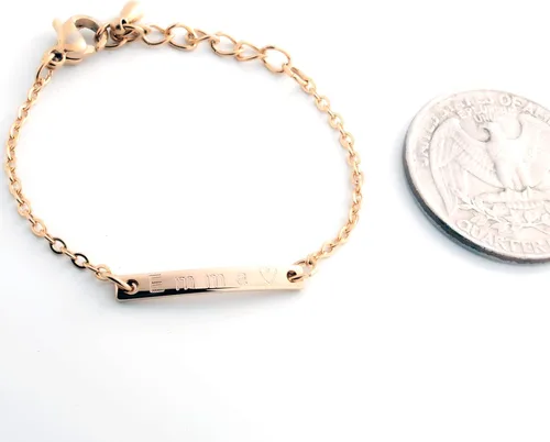 Miniatura 7 de Heart Syndrome Personalized Baby Anklet 16K Plated Gold Rose Gold Silver Customized Kids Birthday Unique Gift New Born to Teen Kids Personalized gift