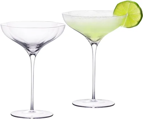 Miniatura 12 de KAMMAK Juego de 2 Copas de Martini, 9.13 oz Copas de Cóctel de Cristal Transparente con Tallo, Cristalería de Cóctel Reutilizable para Boda, Fiesta