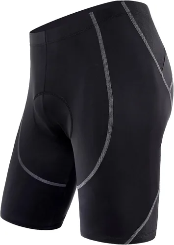 Sportneer Padded Bike Shorts for Men - 4D Padding Mens Bicycle Cyling Tights Clothing for Road Bike Breathable Absorbent
