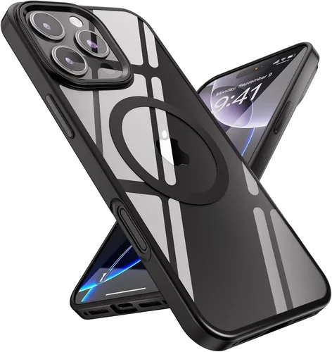 Miniatura 51 de SUCGLES Funda para iPhone 13 Pro Max con MagSafe, imán ultra fuerte N56, protección contra caídas de 12 pies, antiamarilleo, funda magnética