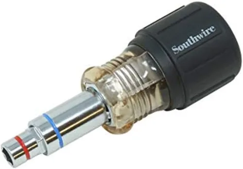 Southwire Destornillador de tuercas rechonchas, multiuso, versatilidad 5 en 1 con extremos codificados por colores, acabado cromado, mango de agarre